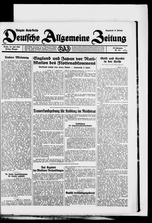 Deutsche allgemeine Zeitung vom 25.07.1930