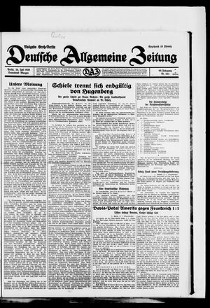 Deutsche allgemeine Zeitung on Jul 26, 1930