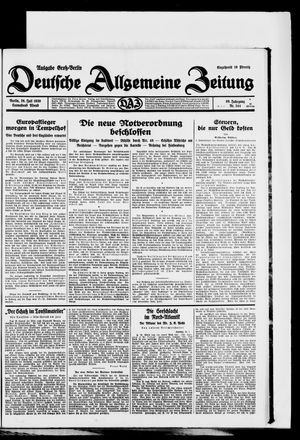 Deutsche allgemeine Zeitung vom 26.07.1930