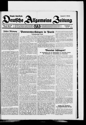 Deutsche allgemeine Zeitung vom 29.07.1930