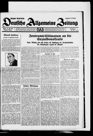 Deutsche allgemeine Zeitung on Jul 30, 1930