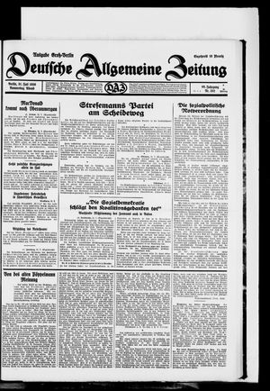 Deutsche allgemeine Zeitung vom 31.07.1930
