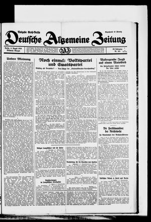 Deutsche allgemeine Zeitung vom 06.08.1930