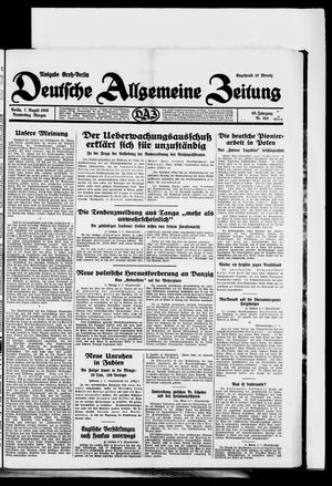 Deutsche allgemeine Zeitung vom 07.08.1930