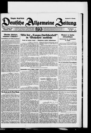Deutsche allgemeine Zeitung vom 09.08.1930