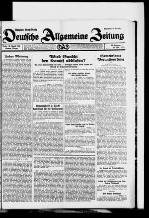 Deutsche allgemeine Zeitung vom 10.08.1930