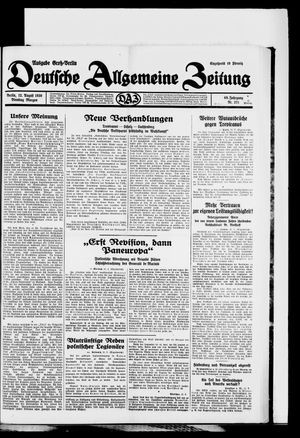 Deutsche allgemeine Zeitung on Aug 12, 1930