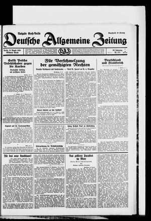 Deutsche allgemeine Zeitung vom 13.08.1930