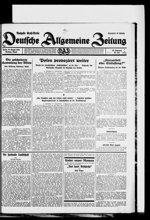 Deutsche allgemeine Zeitung vom 19.08.1930