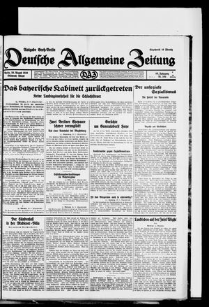 Deutsche allgemeine Zeitung vom 20.08.1930