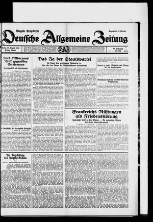 Deutsche allgemeine Zeitung vom 22.08.1930