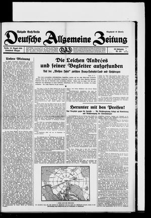 Deutsche allgemeine Zeitung vom 23.08.1930