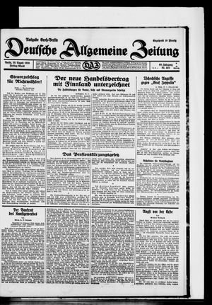 Deutsche allgemeine Zeitung on Aug 29, 1930