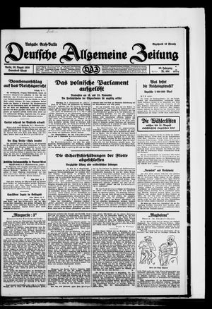 Deutsche allgemeine Zeitung vom 30.08.1930