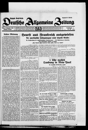 Deutsche allgemeine Zeitung vom 03.09.1930