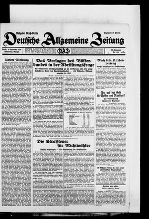 Deutsche allgemeine Zeitung vom 04.09.1930
