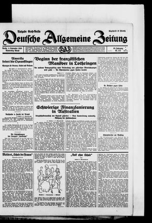 Deutsche allgemeine Zeitung vom 04.09.1930