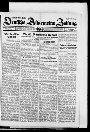 Deutsche allgemeine Zeitung vom 08.09.1930