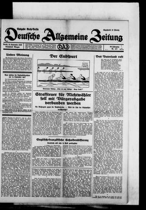 Deutsche allgemeine Zeitung vom 13.09.1930