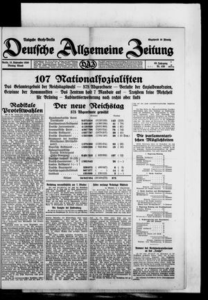 Deutsche allgemeine Zeitung vom 15.09.1930