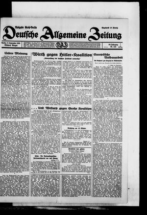 Deutsche allgemeine Zeitung vom 17.09.1930