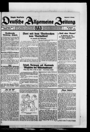 Deutsche allgemeine Zeitung vom 17.09.1930