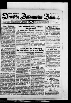 Deutsche allgemeine Zeitung vom 18.09.1930