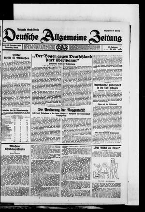 Deutsche allgemeine Zeitung vom 18.09.1930