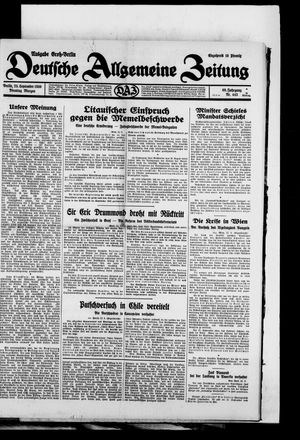 Deutsche allgemeine Zeitung vom 23.09.1930