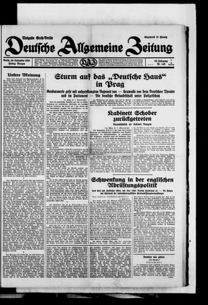 Deutsche allgemeine Zeitung vom 26.09.1930