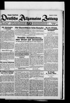 Deutsche allgemeine Zeitung vom 02.10.1930