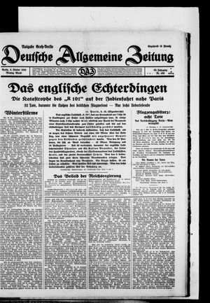 Deutsche allgemeine Zeitung vom 06.10.1930