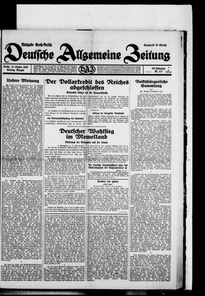 Deutsche allgemeine Zeitung vom 12.10.1930
