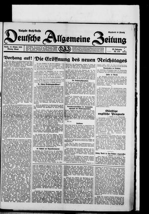 Deutsche allgemeine Zeitung on Oct 13, 1930