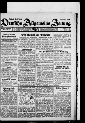 Deutsche allgemeine Zeitung vom 15.10.1930