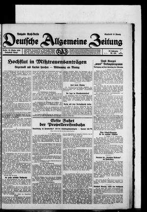 Deutsche allgemeine Zeitung vom 18.10.1930