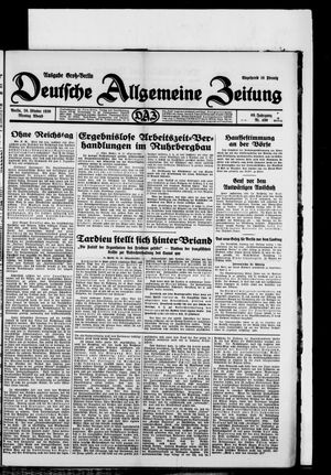 Deutsche allgemeine Zeitung vom 20.10.1930