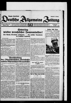 Deutsche allgemeine Zeitung vom 22.10.1930