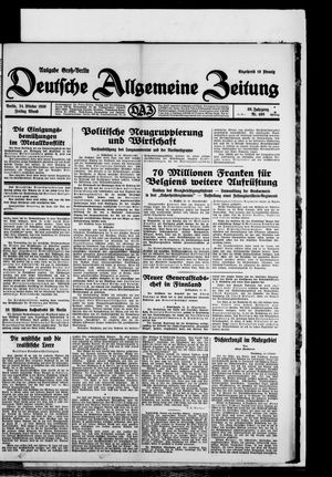 Deutsche allgemeine Zeitung vom 24.10.1930
