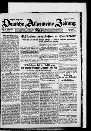 Deutsche allgemeine Zeitung on Oct 26, 1930