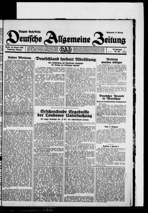 Deutsche allgemeine Zeitung vom 30.10.1930