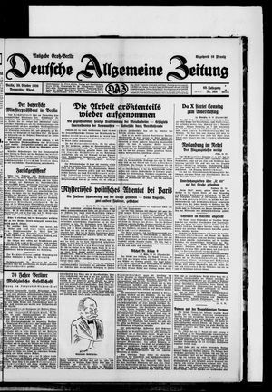 Deutsche allgemeine Zeitung vom 30.10.1930