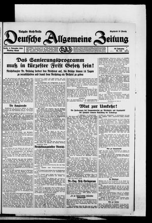Deutsche allgemeine Zeitung vom 04.11.1930