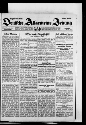 Deutsche allgemeine Zeitung vom 05.11.1930