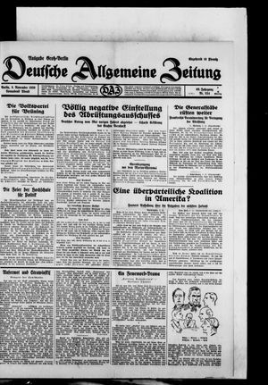 Deutsche allgemeine Zeitung vom 08.11.1930