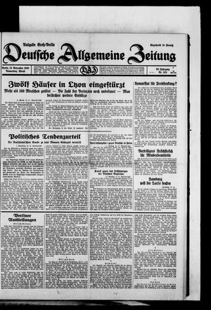 Deutsche allgemeine Zeitung vom 13.11.1930