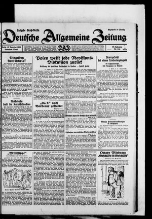 Deutsche allgemeine Zeitung vom 15.11.1930