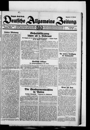 Deutsche allgemeine Zeitung on Nov 18, 1930