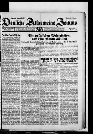 Deutsche allgemeine Zeitung vom 24.11.1930