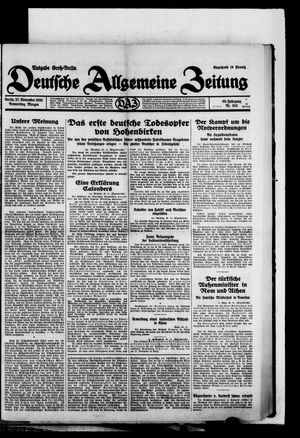 Deutsche allgemeine Zeitung vom 27.11.1930